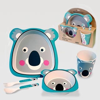 Bamboo 5 pc Childrens Dinnerware Set - Matarow