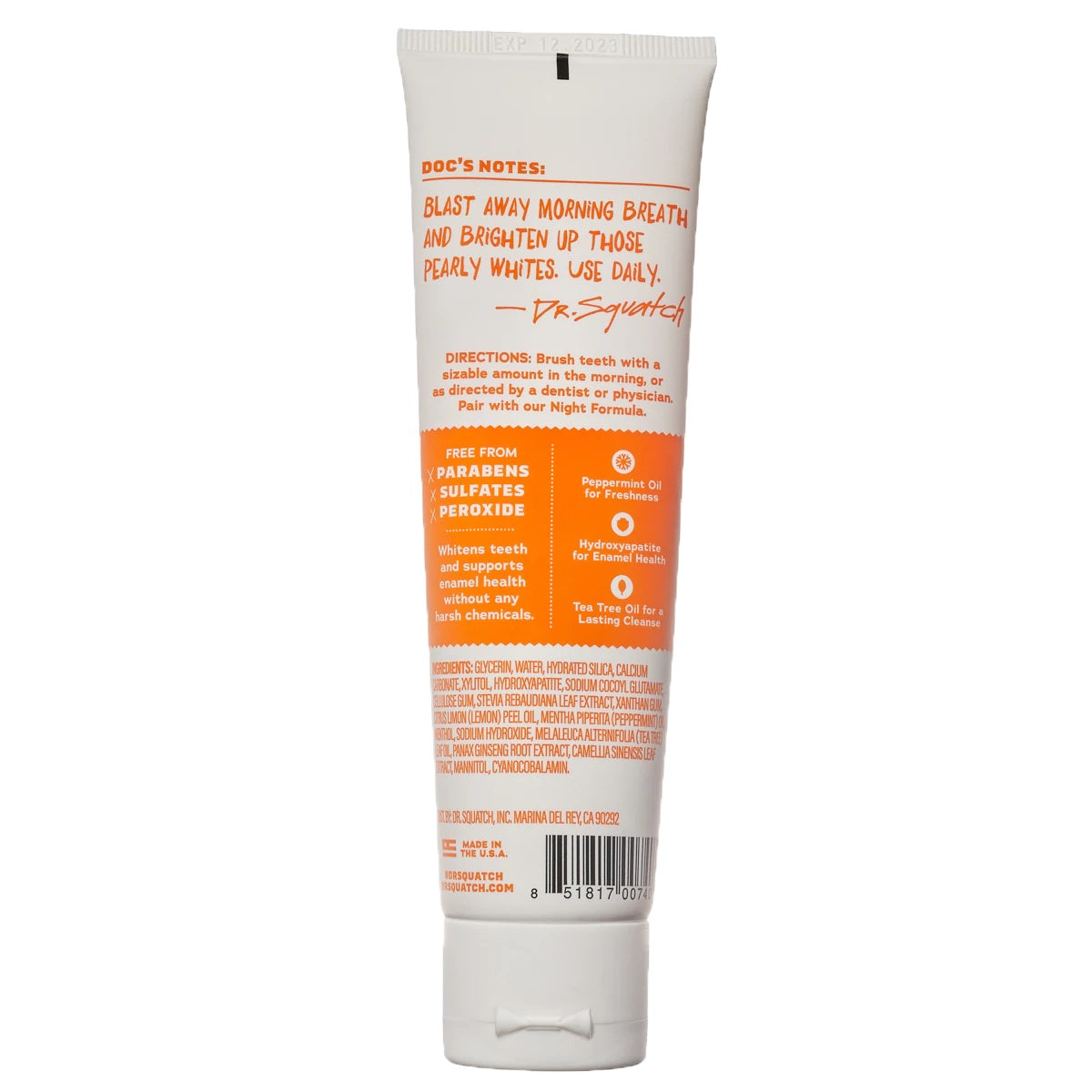 Dr Squatch Toothpaste – Steel Grace