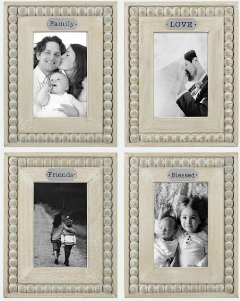 Wood 4X6 White Washed Photo Frame