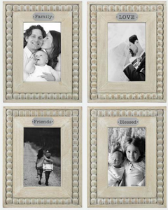 Wood 4X6 White Washed Photo Frame