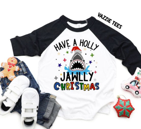 Have a Holly Jawlly Christmas Kids Shirt