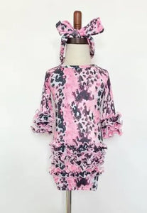 Wild Pink Leo Baby Gown