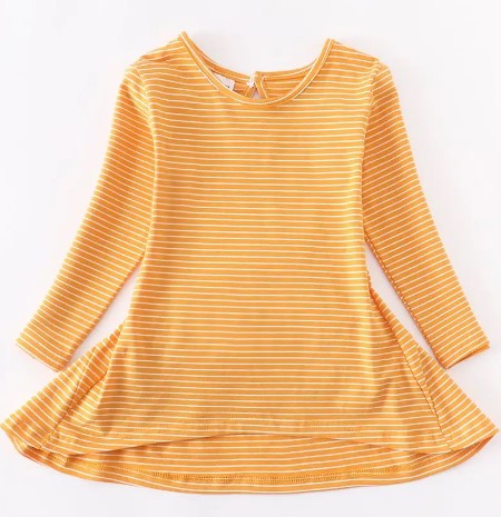 Mustard stripe basic shirt