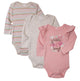 Baby Kiss 3Pk Long Sleeve Bodysuits