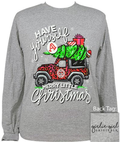 Merry Little Christmas Tree Long sleeve Tee