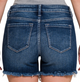 Amanda Midrise Raw Hem Denim Shorts