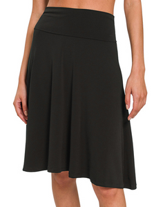 ITY FOLD OVER A-LINE FLARED SKIRT
