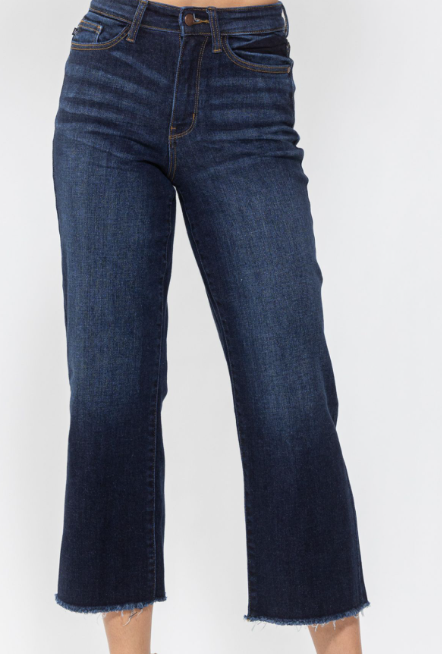Judy Blue HIGH WAIST CROPPED WIDE LEG