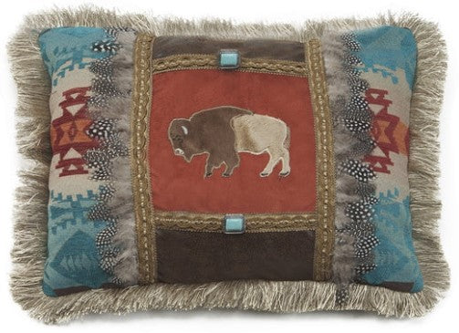 Feather Buffalo Pillow