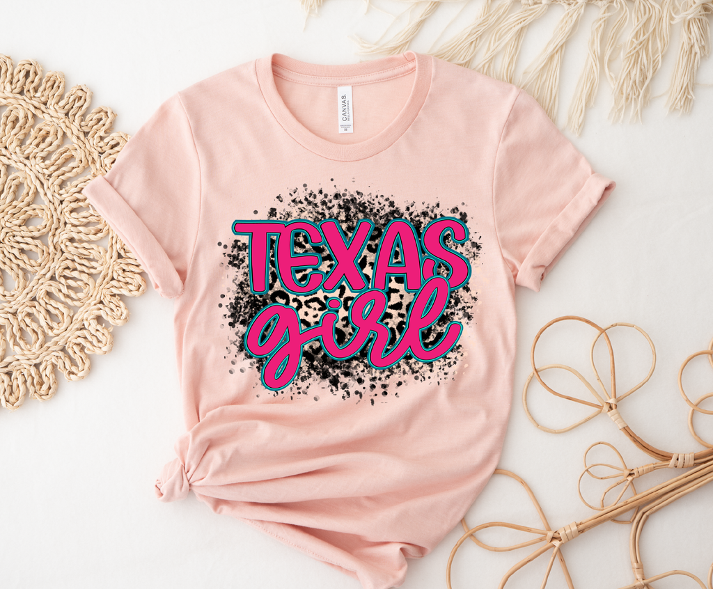 Texas Girl- Leopard Tee