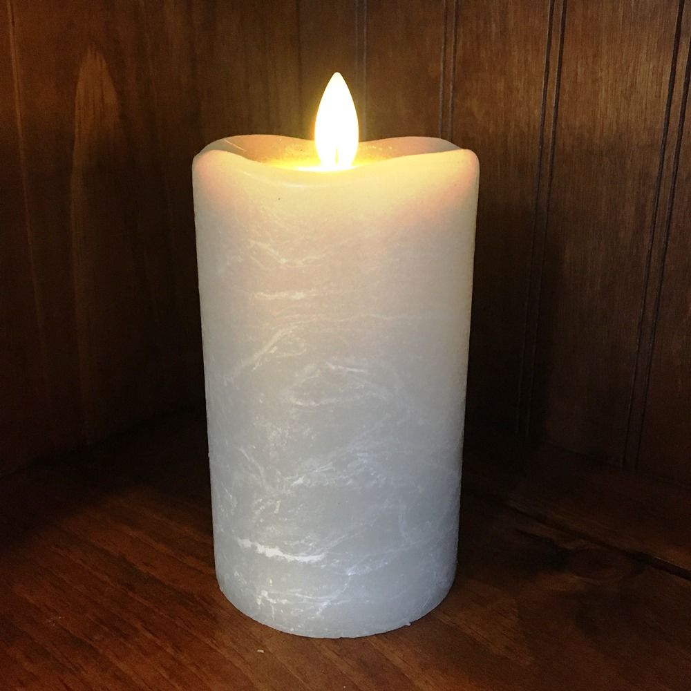 Frosted LED Pillar Candle