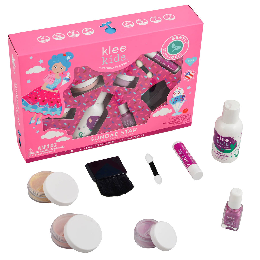Sundae Star - Klee Kids Natural Mineral Play Makeup 6-PC Kit