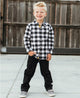 Ruggedbutts Black & White Plaid Button Down Shirt
