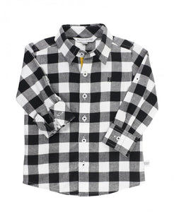Ruggedbutts Black & White Plaid Button Down Shirt