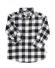 Ruggedbutts Black & White Plaid Button Down Shirt