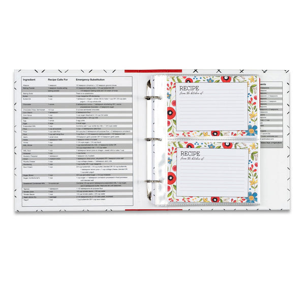 Classic Kitchen Floral Recipe Binder
