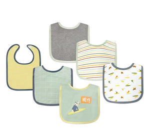 Modern Baby Drooler Bibs  - 6 pack