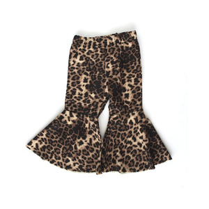 Pleated Bell Bottoms - Leopard