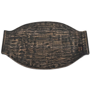 Hand Scraped Black Wood Tray
