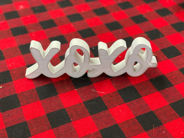 Love XOXO Wood Shelf Setter - Steel Grace