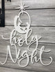 Oh Holy Night Nativity Triangle Shaped Wall Art