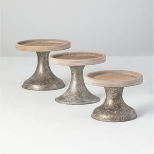 WOODEN PEDESTAL Tabletop Stand