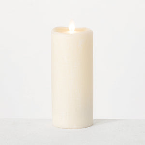 Textured FROSTED CANDLE PILLAR 7"