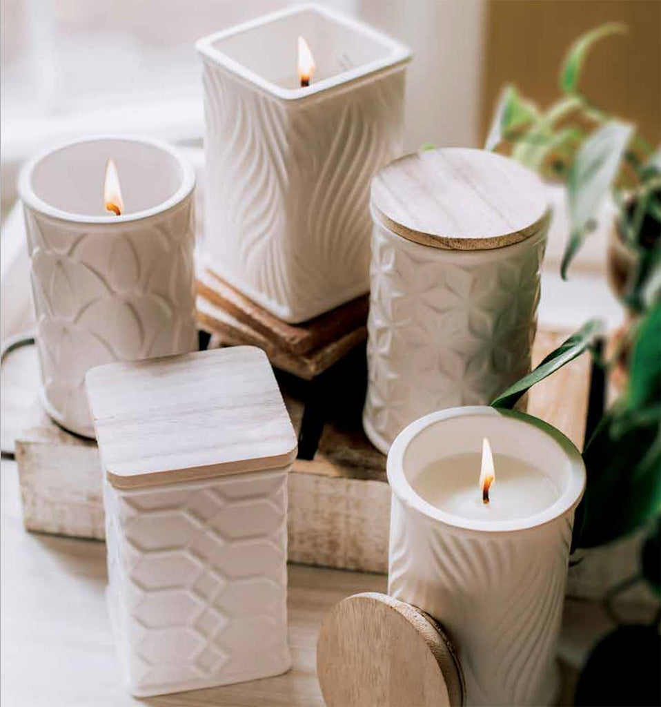 Pottery Candle - White Collection - See Scents