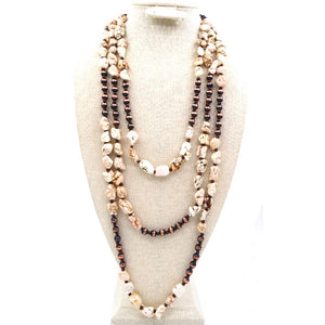 Layered Turquoise Stone Necklace with Copper Navajo Beads
