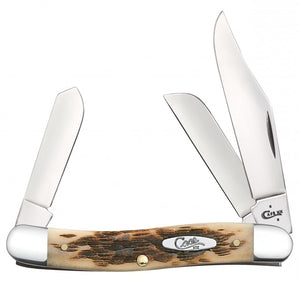 Case Amber Bone Peach Seed Jig Stockman No. 00128 - Matarow