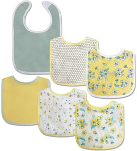 Modern Baby Drooler Bibs  - 6 pack