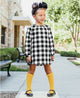 Black & White Plaid Button Back Dress