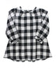 Black & White Plaid Button Back Dress