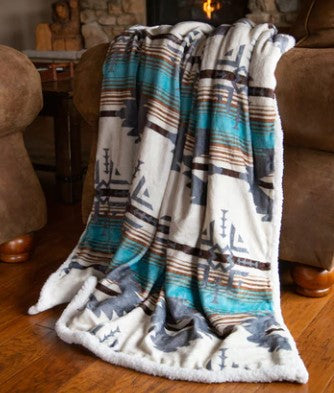 Western Sherpa Throw Blankets - See Styles
