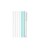 Clear + Aqua Reusable Straw Set