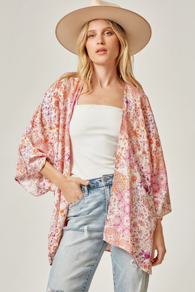 Adalyn Bright and Bold Print Kimono