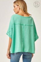 Kelsey Oversized Solid Top