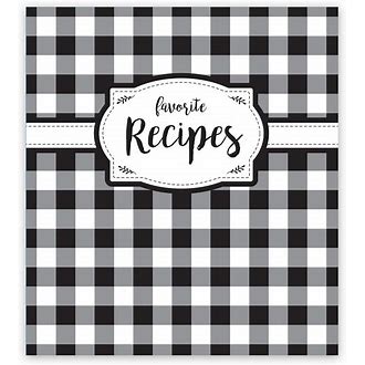 Classic Kitchen Black & White Checker Recipe Binder