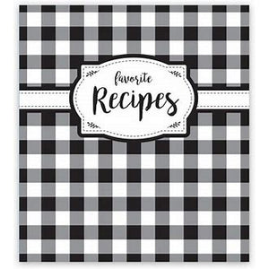 Classic Kitchen Black & White Checker Recipe Binder