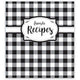 Classic Kitchen Black & White Checker Recipe Binder