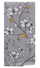 Sweet Home Gray Floral Design Cotton Dual Purpose Kitchen Dish Terry Towel