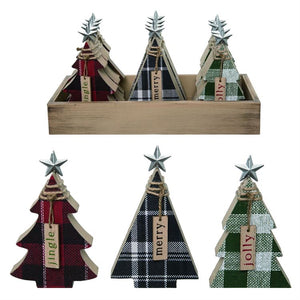 MDF Plaid Christmas Trees
